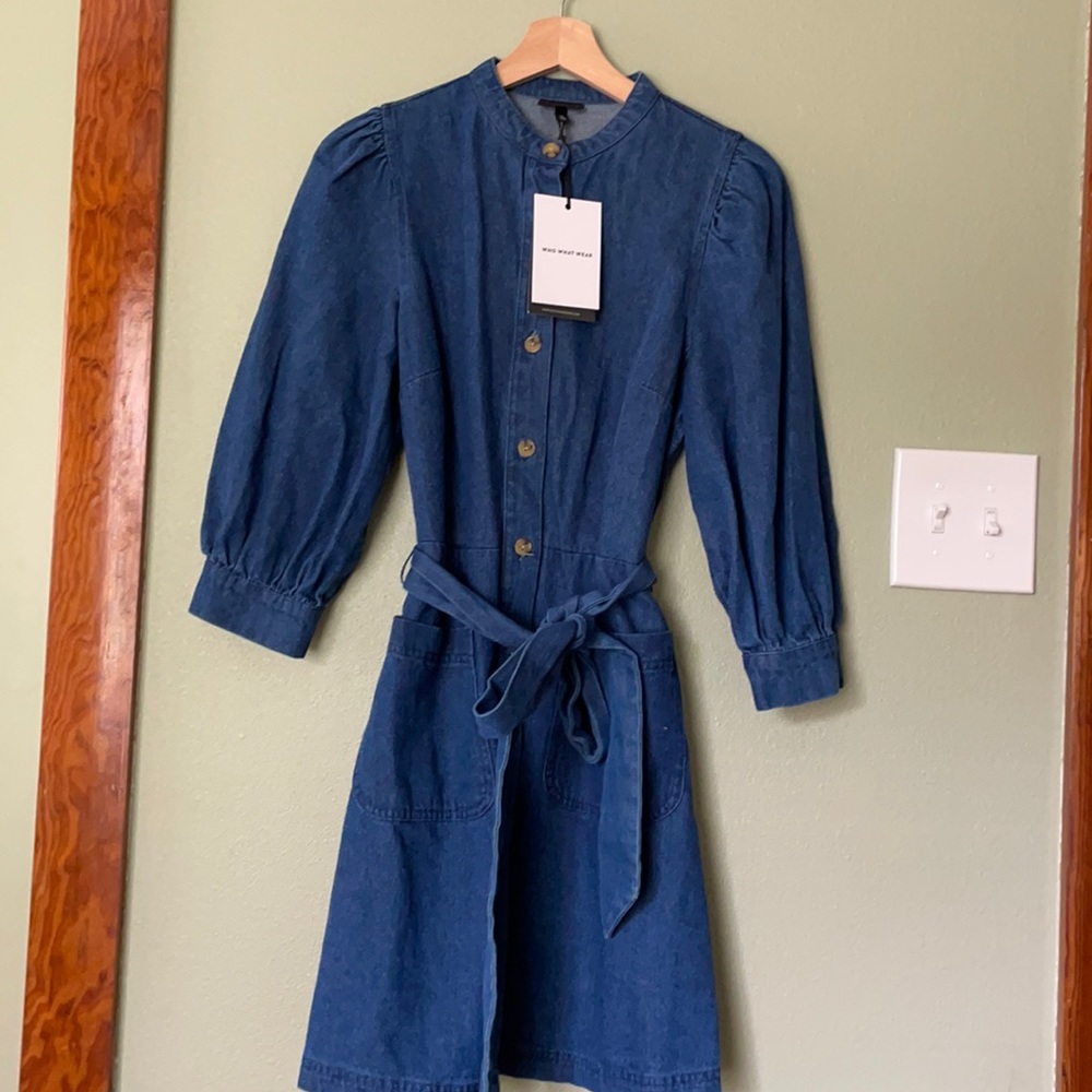 WHO WHAT WEAR size small denim dress NWT